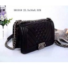 TÚI XÁCH CHANEL HÀNG HIỆU 100% ms 90191 ĐEN SIZE 25.5